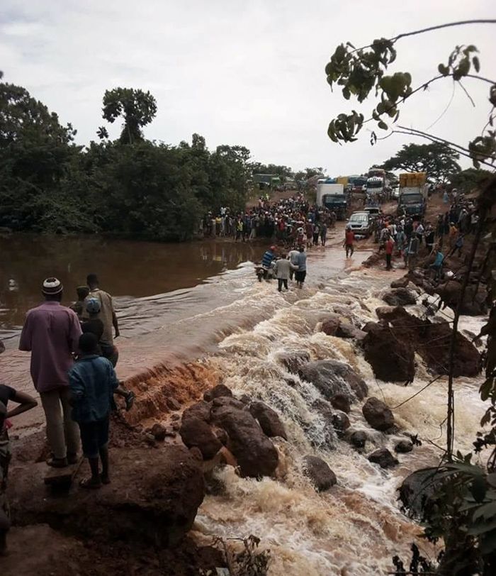 Roads in Guinea during the rainy season