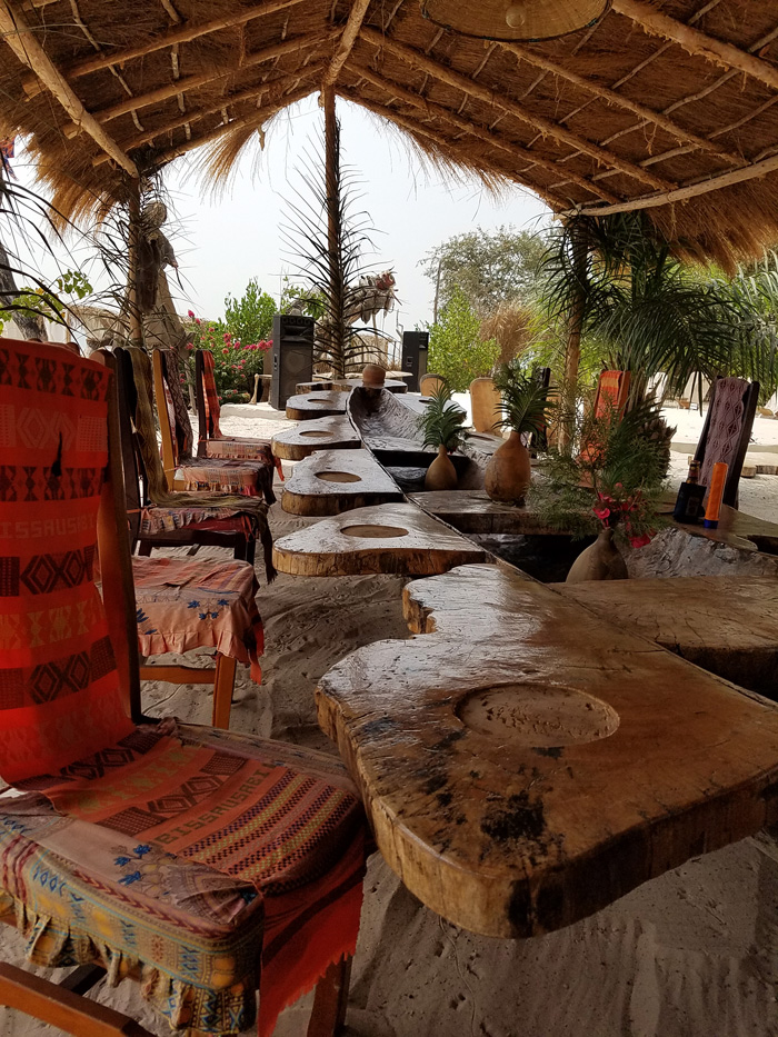The table at Dakosta Beach Camp in Bubaque, Guinea-Bissau